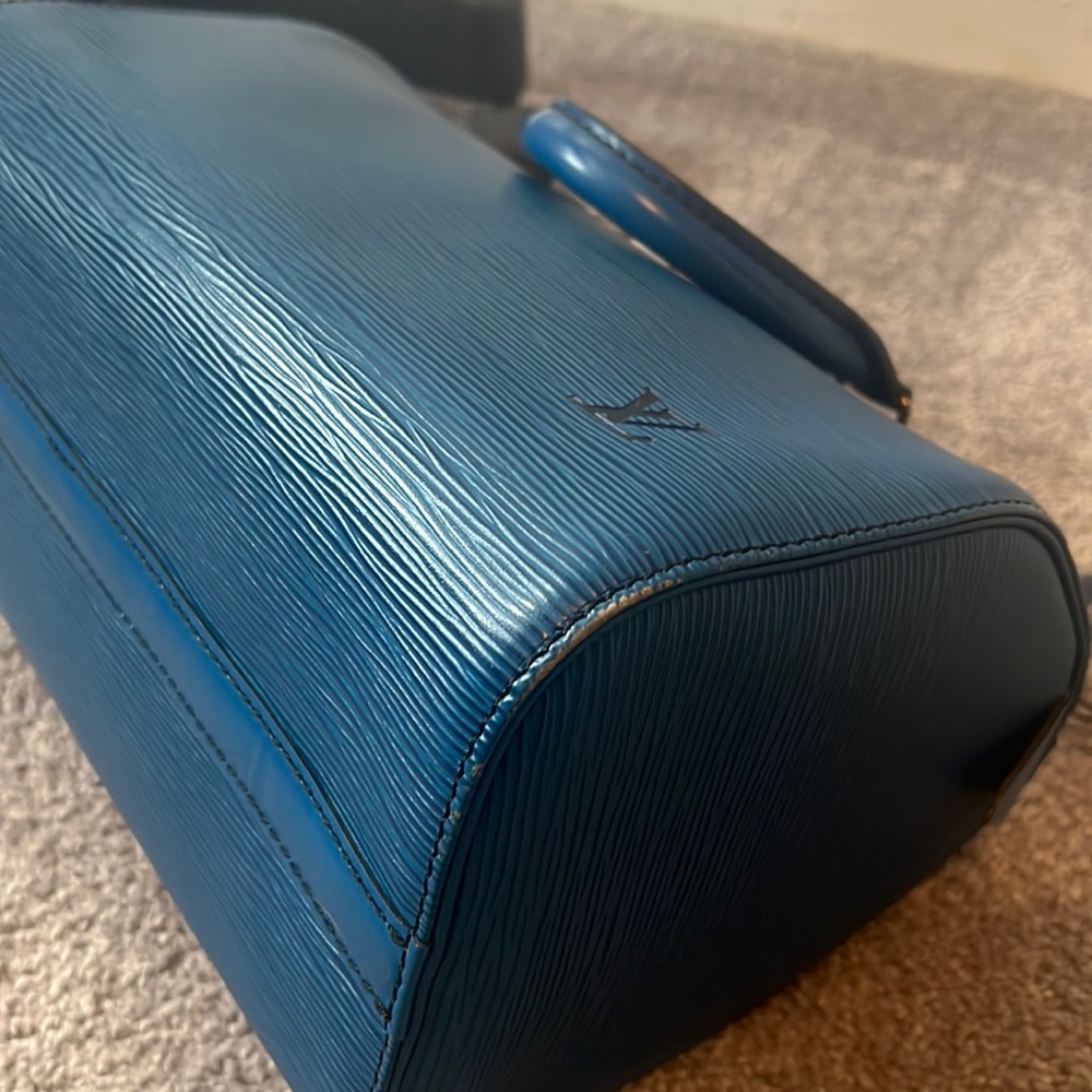 Authentic Louis Vuitton Epi Speedy 25 Hand Bag Blue k0327 LV k0327 - Picture 5 of 12
